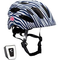 Casco de bicicleta con luz para niños y jóvenes- tamaño 54-58- atractivo casco de bicicleta para niños y niñas- luz LED…